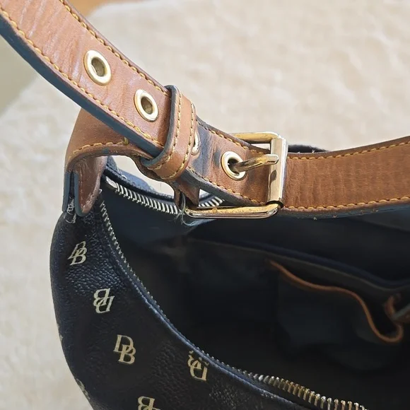 Monogram Black and Tan Dooney & Bourke Women's Bag - Purse - Picture 6 of 10